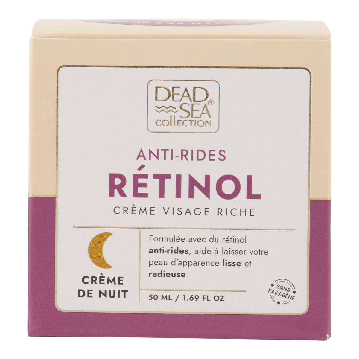 Crème de nuit visage au rétinol Dead Sea Collection – 50 ml