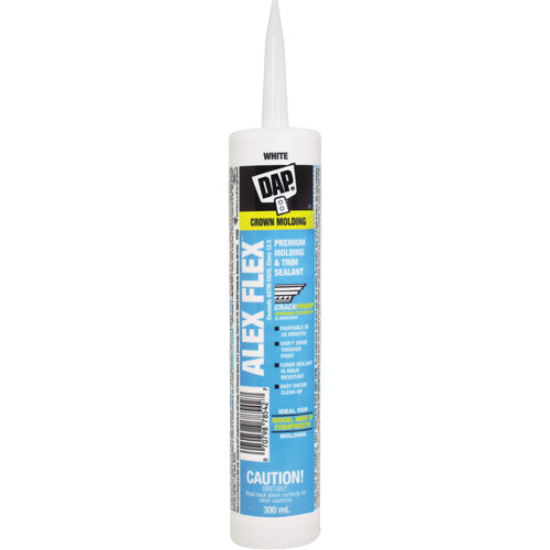 Calfeutrant acrylique siliconé DAP Alex Flex 7079878542, cartouche de 300 ml, blanc