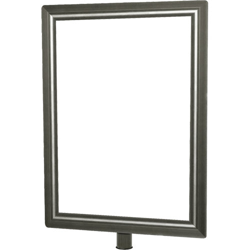 Porte-affiche vertical robuste Tensator NOSC-1S-0711HD-V pour poteaux classiques, chrome satiné
