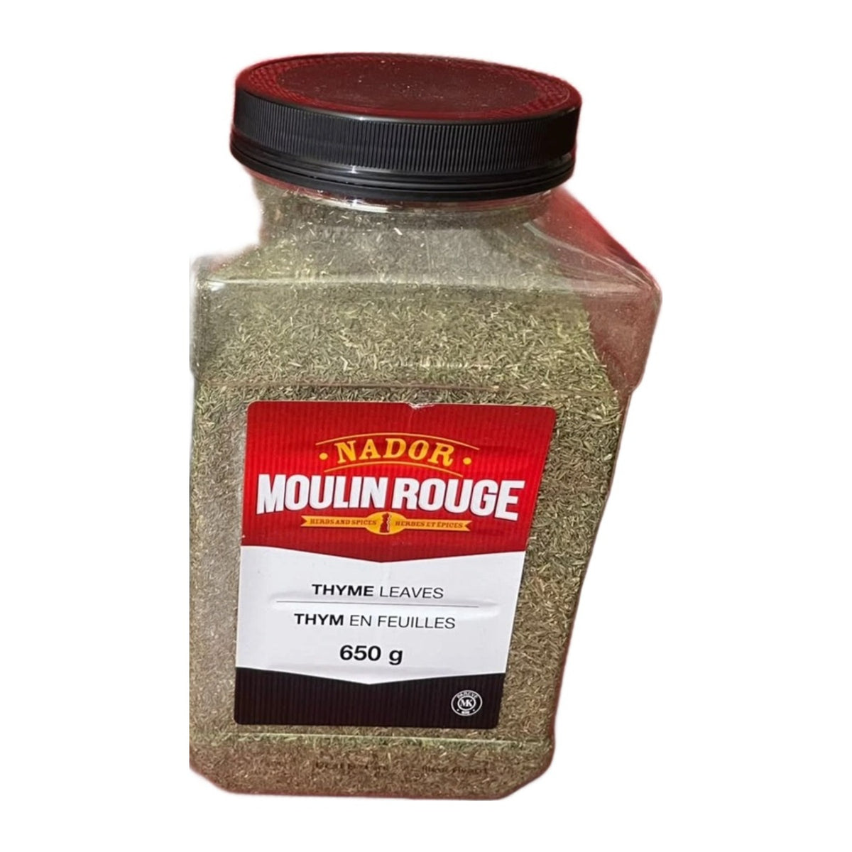 Pot de thym en feuilles Nador Moulin Rouge 650 g sur fond blanc