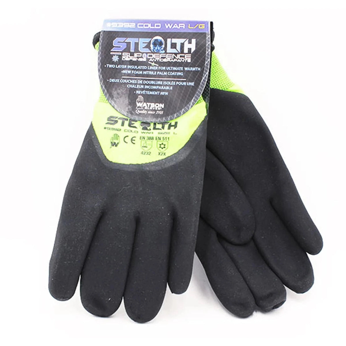Gants enduits Watson Cold War – Gants hiver nitrile Hi-Vis