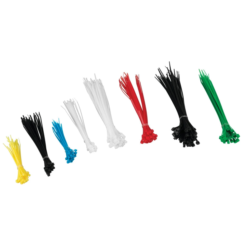 Assortiment de 250 attaches de câble en nylon Performance Tool W2918, 4 à 8 po, en tube