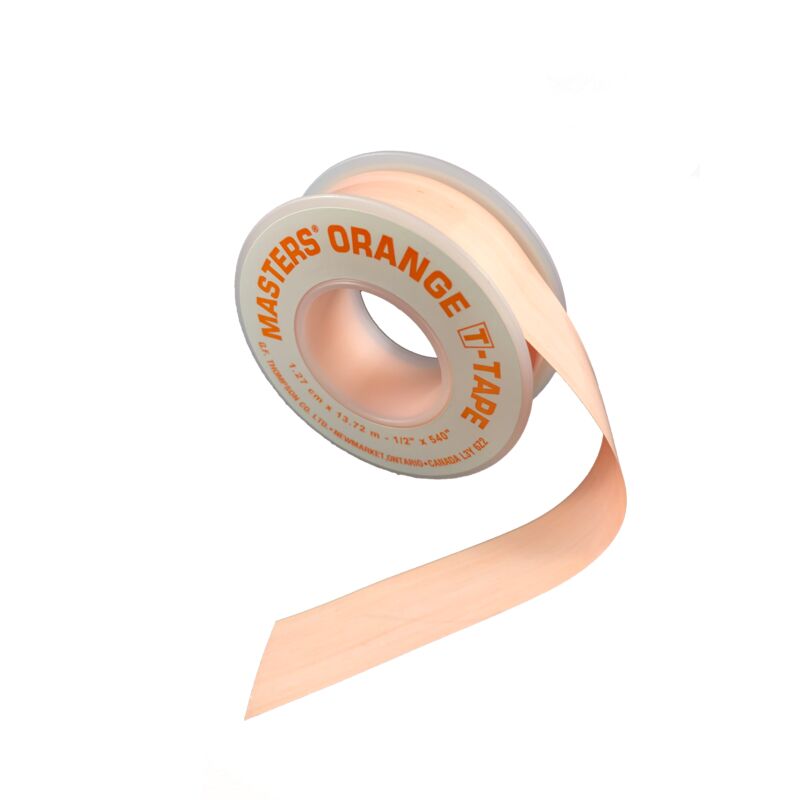 Ruban d’étanchéité orange T-Tape Masters ULC540HD, rouleau de 13 mm x 13,7 m (1/2 po x 540 po)