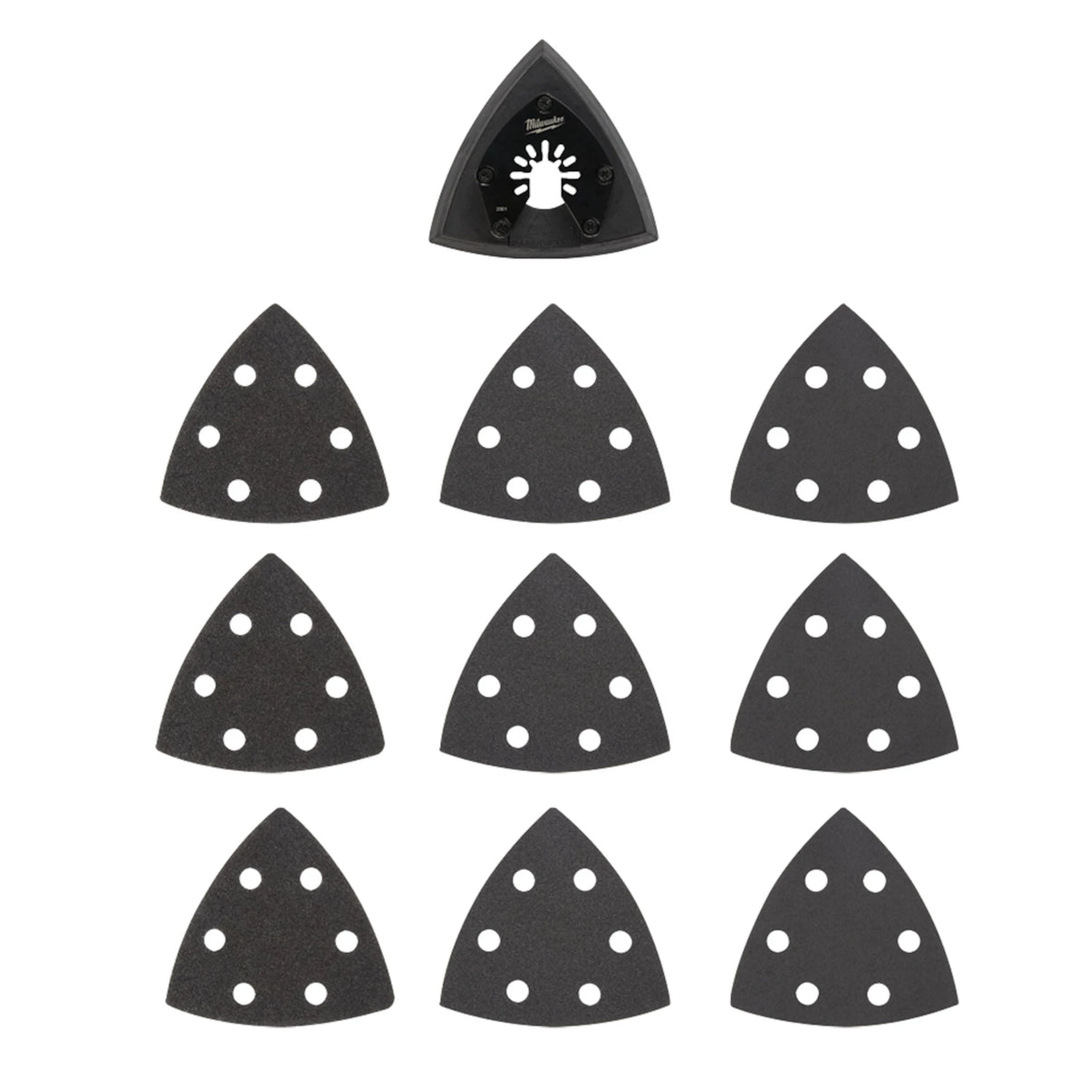 Jeu de 10 pièces plateau triangulaire 3-1/2 po et papiers abrasifs Milwaukee 49-25-2009