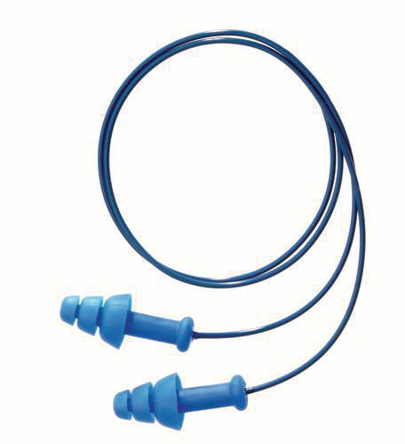 Bouchons d'oreilles à cordon détectables en métal Howard Leight SmartFit SDT-30, NRR 25, boîte de 100 paires