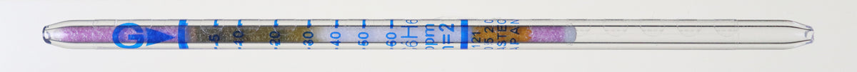 Tube détecteur benzène Gastec n° 121, 2,5–120 ppm, boîte de 10
