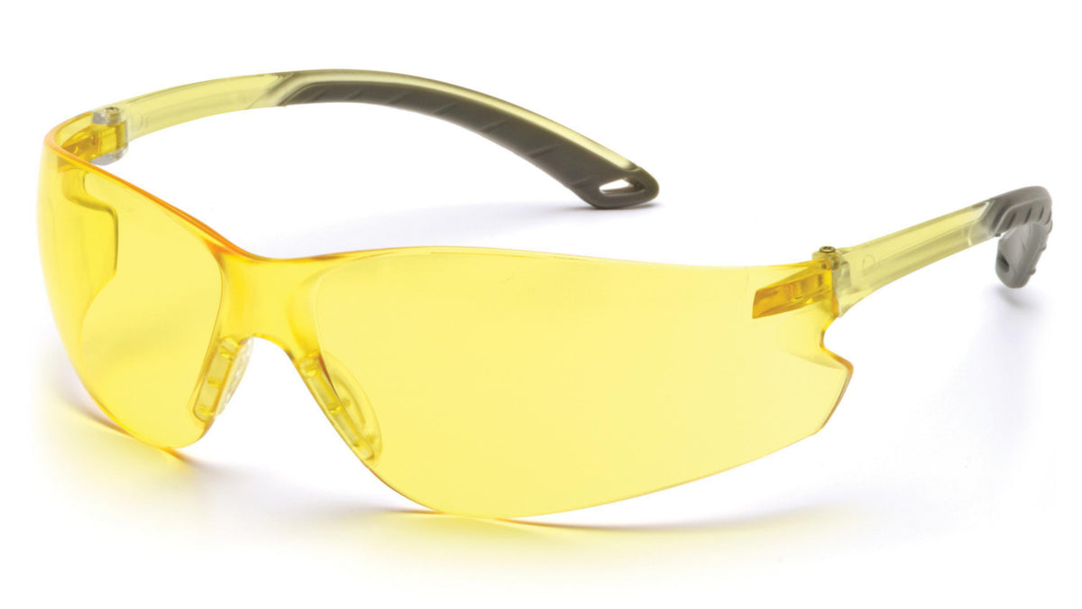 Lunettes de sécurité sans monture Pyramex Itek S5830S, lentille ambre, antirayures