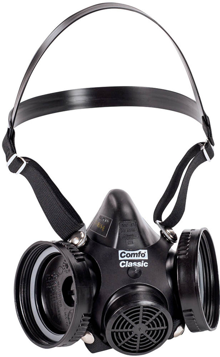 Demi-masque MSA 808072 en silicone, taille petite, noir