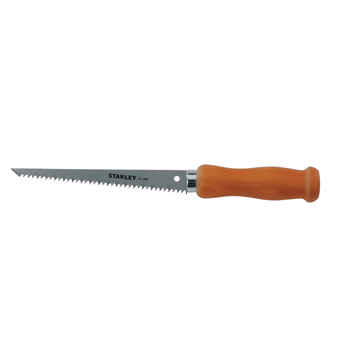 Scie à guichet Stanley 15-206, lame en acier de 152 mm (6 po), manche en bois, pour plaques de plâtre