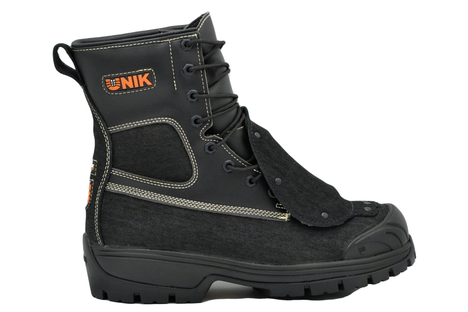 Bottes UNIK 89491 Welder, 8 po, embout composite, protège-métatarse externe, noires, 3E