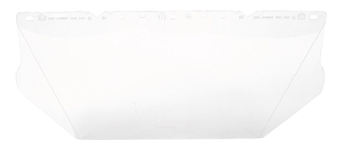Écran facial de rechange MSA V-Gard 10115836, polycarbonate transparent profilé, 8 x 17 po