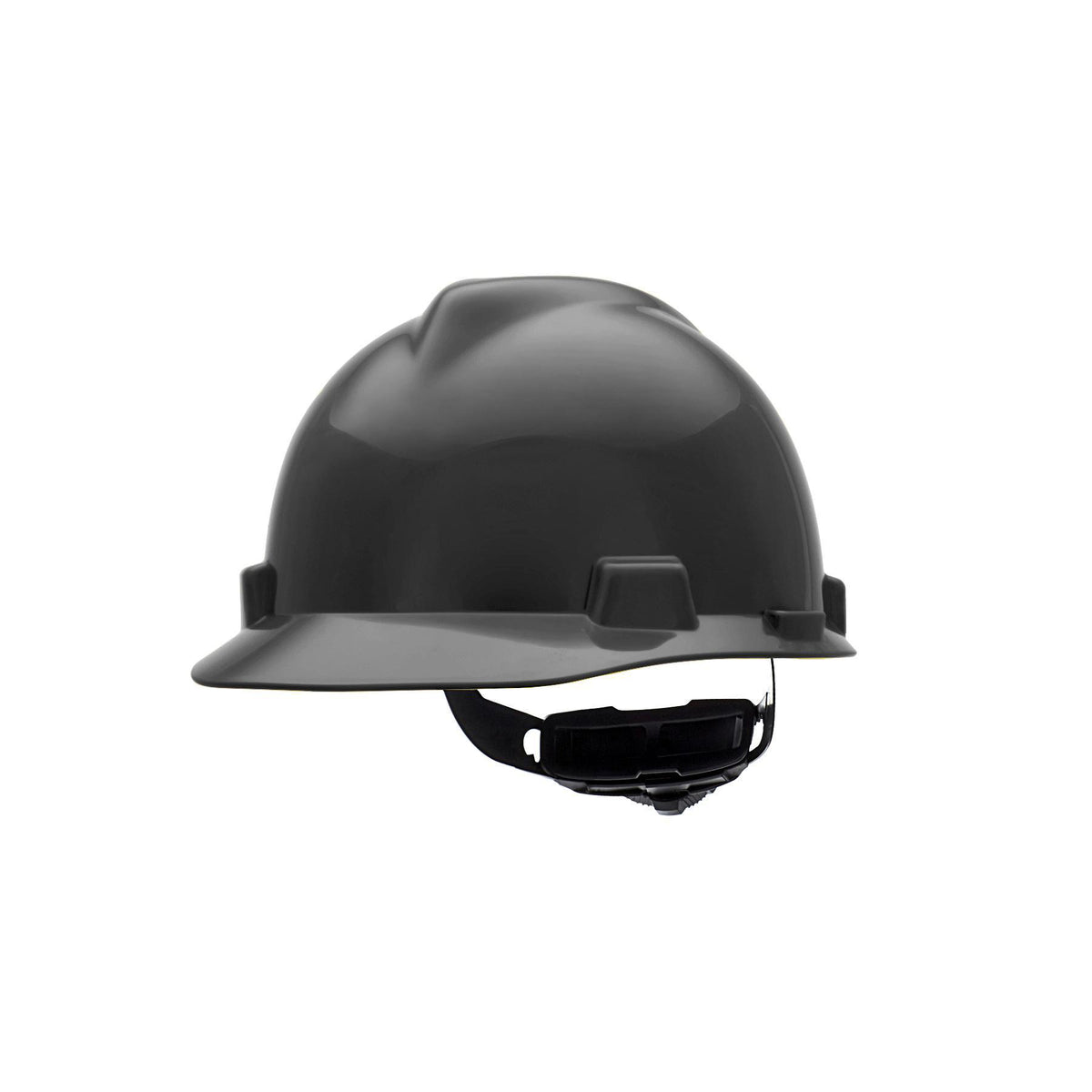 Casque de sécurité à fentes MSA V-Gard, noir, suspension Fas-Trac III