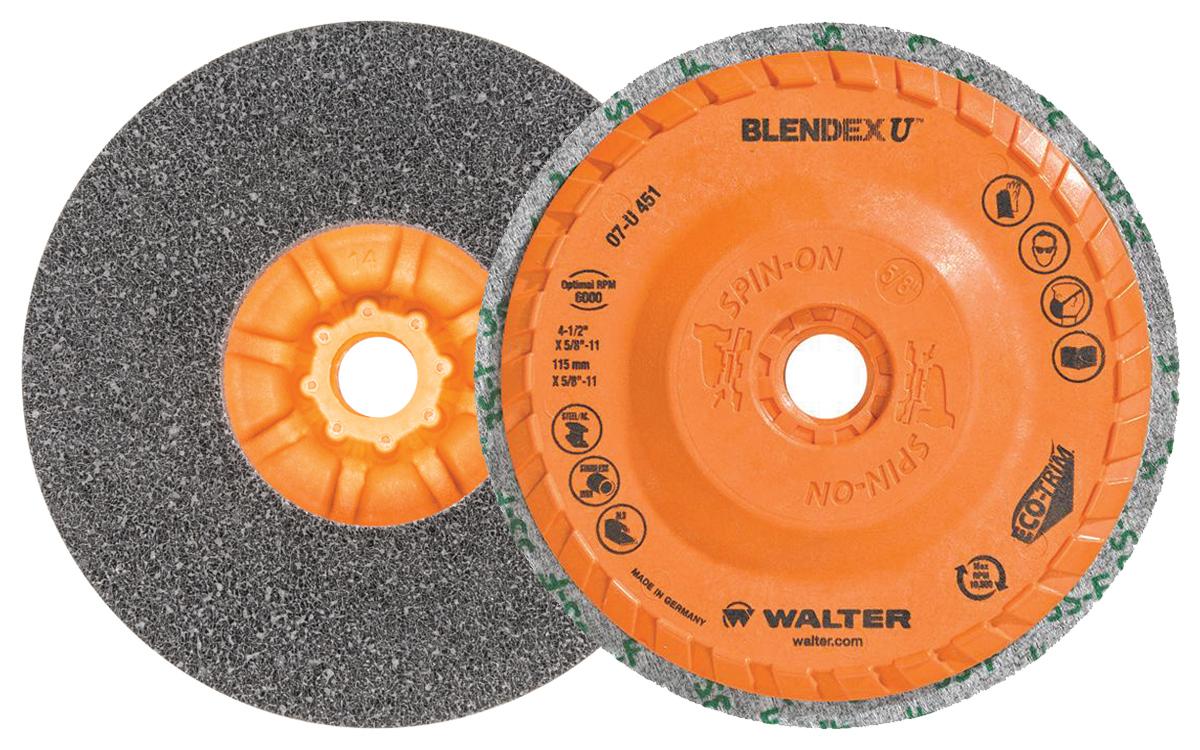 Disque boisseau Walter 07-U451, 4-1/2 po, filetage 5/8-11, grade 3SF