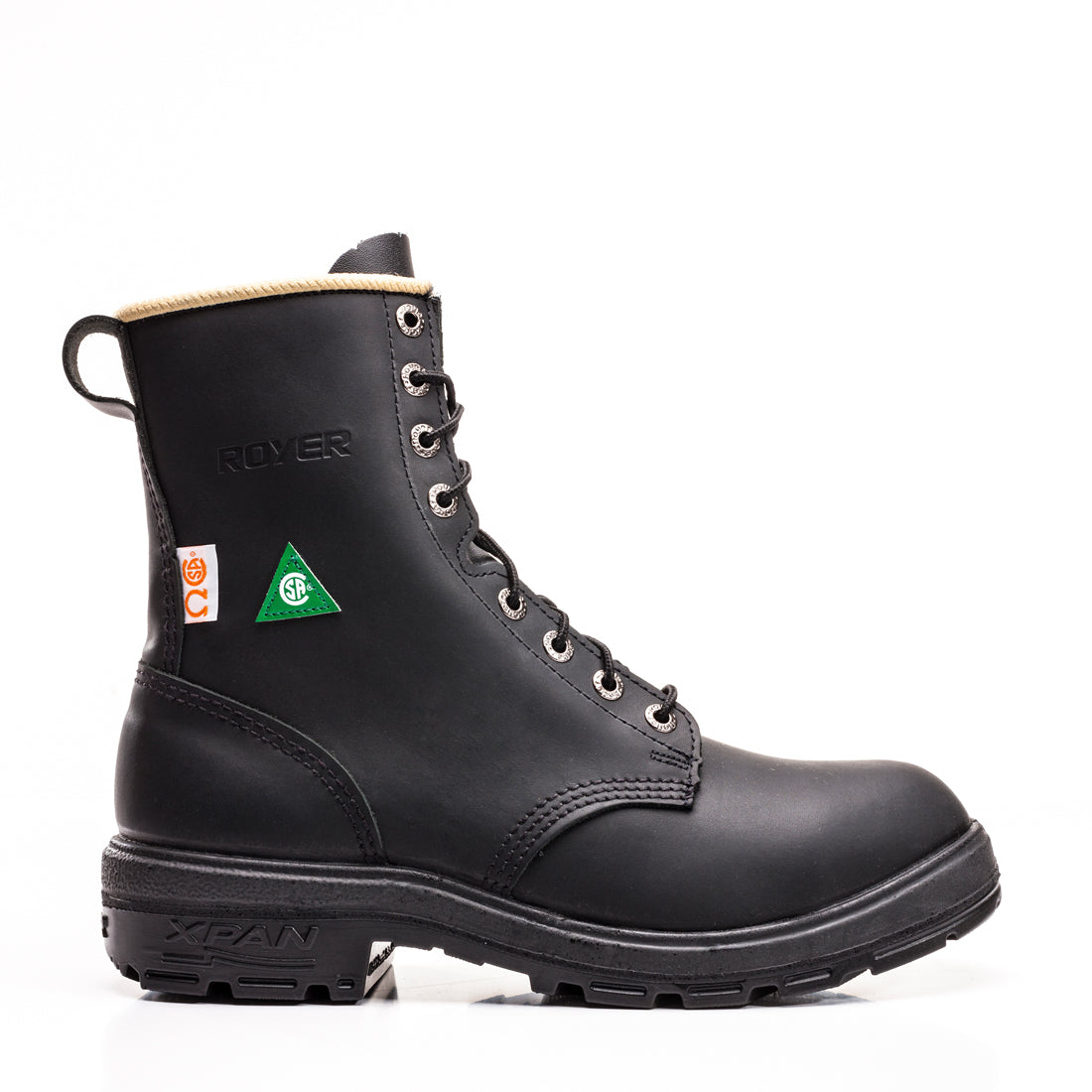 Botte de travail en cuir étanche Royer 2015XP, 8 po, embout en acier