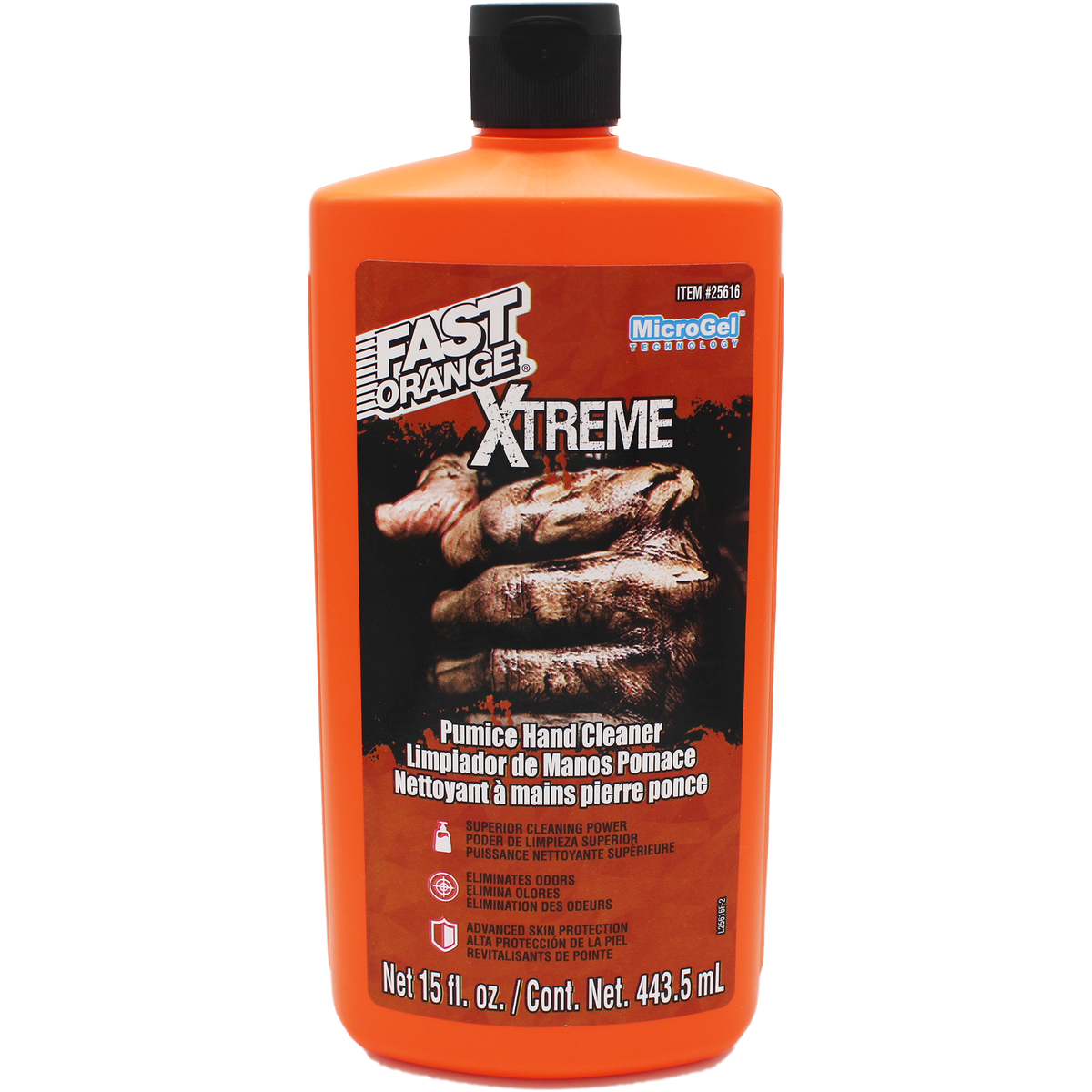 Nettoyant à mains à la pierre ponce Permatex Fast Orange Xtreme, parfum d'orange, 443 mL (15 oz liq.)