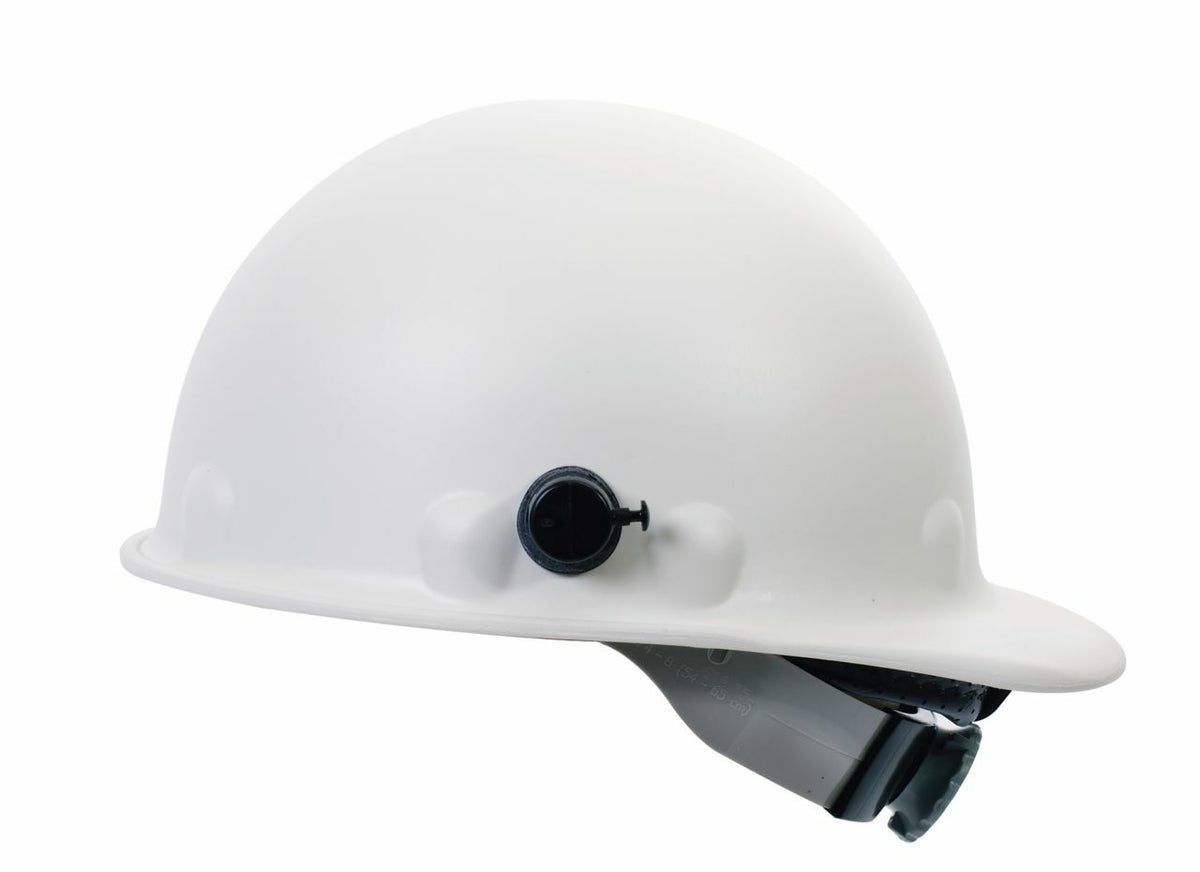 Casque de sécurité type casquette Fibre-Metal Roughneck P2, blanc, cliquet SwingStrap avec Quick-Lok