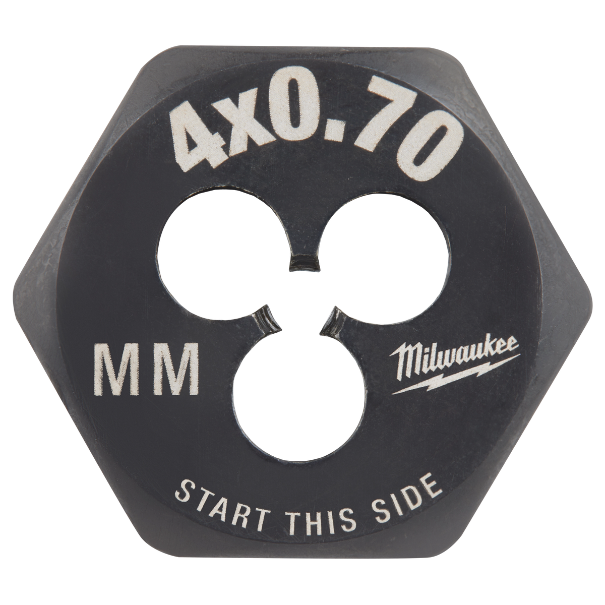 Filière hexagonale métrique Milwaukee 49-57-5319, M4 pas 0,70 mm, hexagone de 1 po