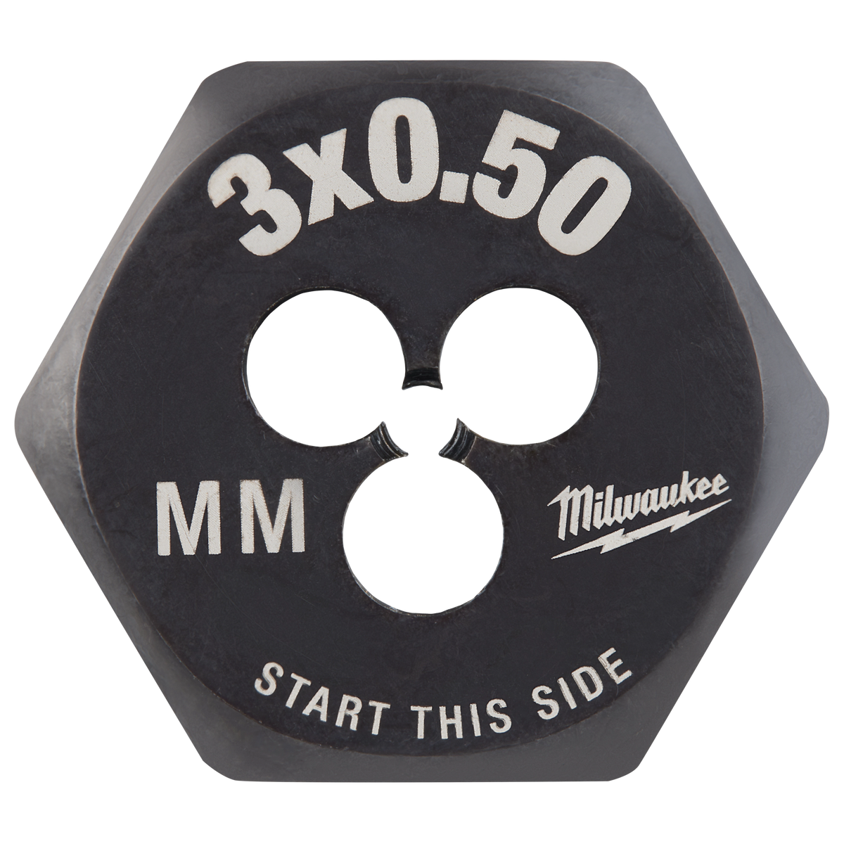 Filière hexagonale métrique Milwaukee 49-57-5311, M3 pas 0,50 mm, hexagone de 1 po