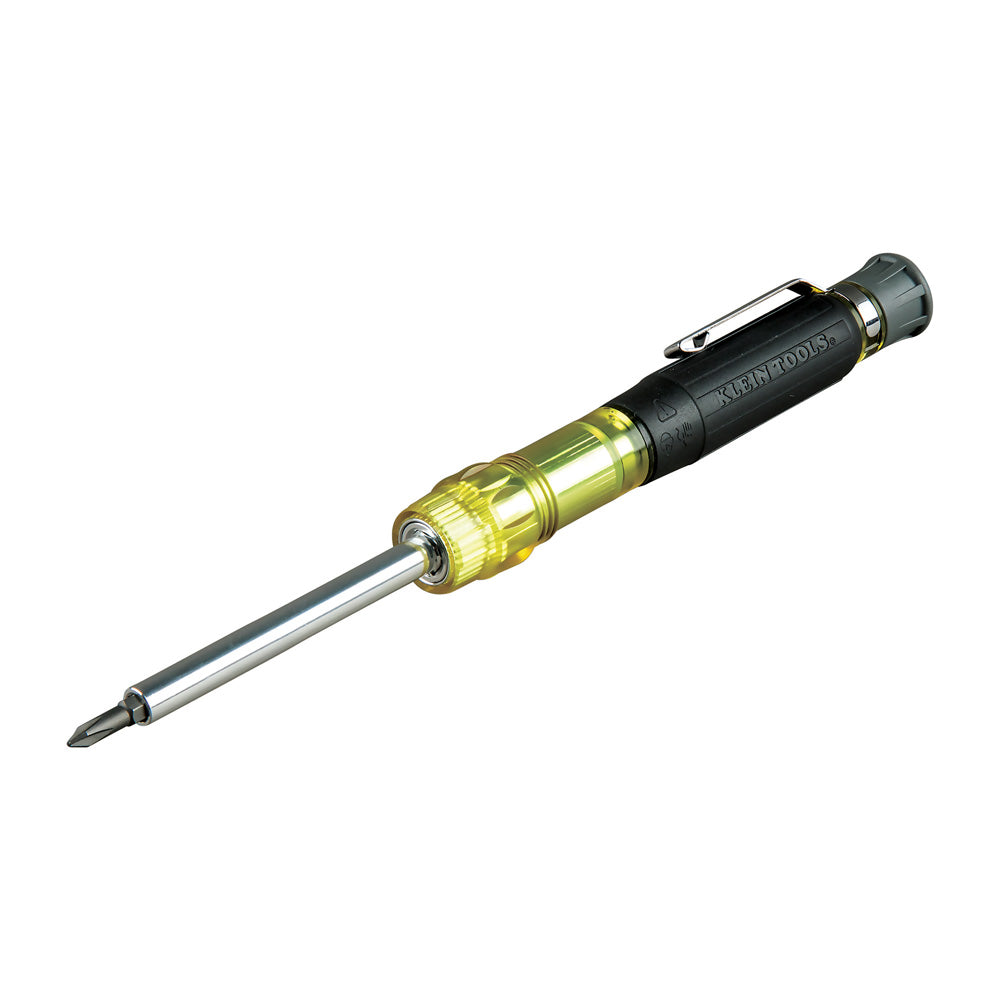Tournevis de poche multi-embouts 4-en-1 pour électronique Klein Tools 32614, Phillips et plat