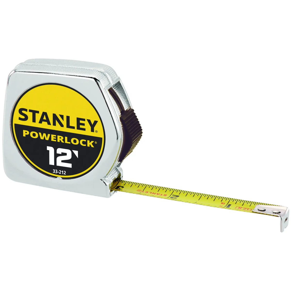 Ruban à mesurer de 12 pi x 1/2 po, lame en acier, Stanley 33-212