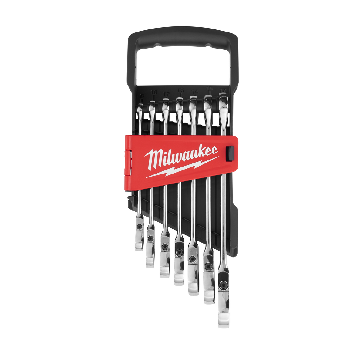 Jeu de 7 clés mixtes à cliquet et tête flexible métriques Milwaukee 48-22-9529