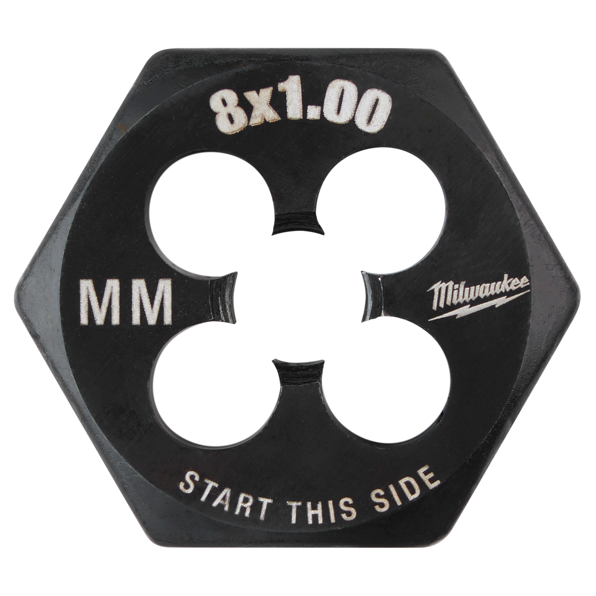 Filière hexagonale métrique Milwaukee 49-57-5345, M8 pas 1,00 mm, hexagone de 1 po