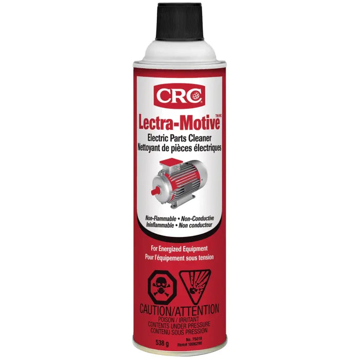 Nettoyant de pièces électriques CRC Lectra-Motive, aérosol de 538 g