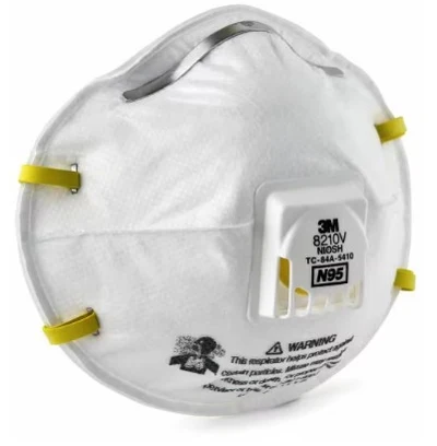 Respirateur jetable à particules 3M 8210V avec soupape d’expiration, boîte de 10