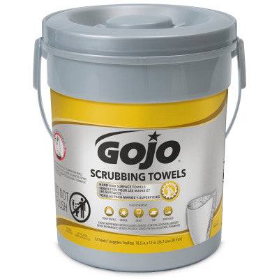 Lingettes à récurer GOJO, seau de 72, 26,7 x 31,1 cm (6396-06)