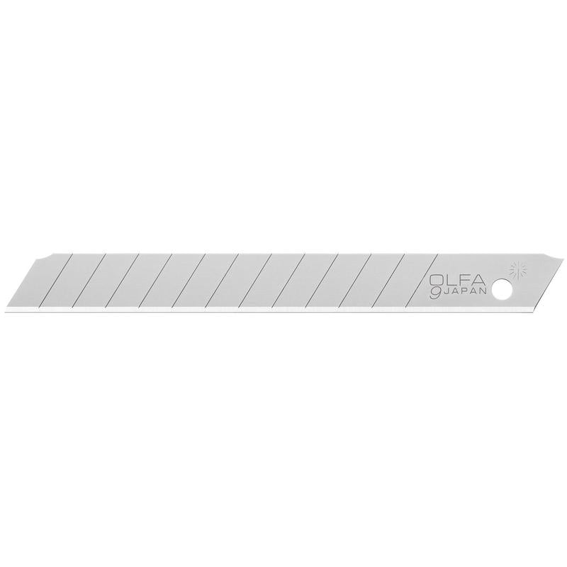 Lames à cassure argentées Olfa AB-10B, 9 mm, paquet de 10