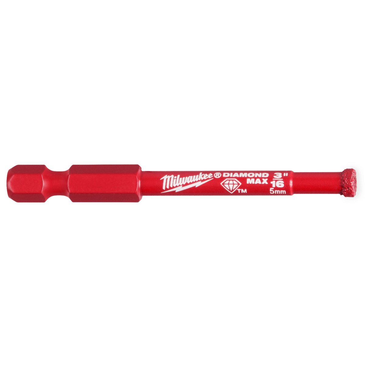 Scie cloche diamantée à tige Milwaukee 49-56-0503, 3/16 po