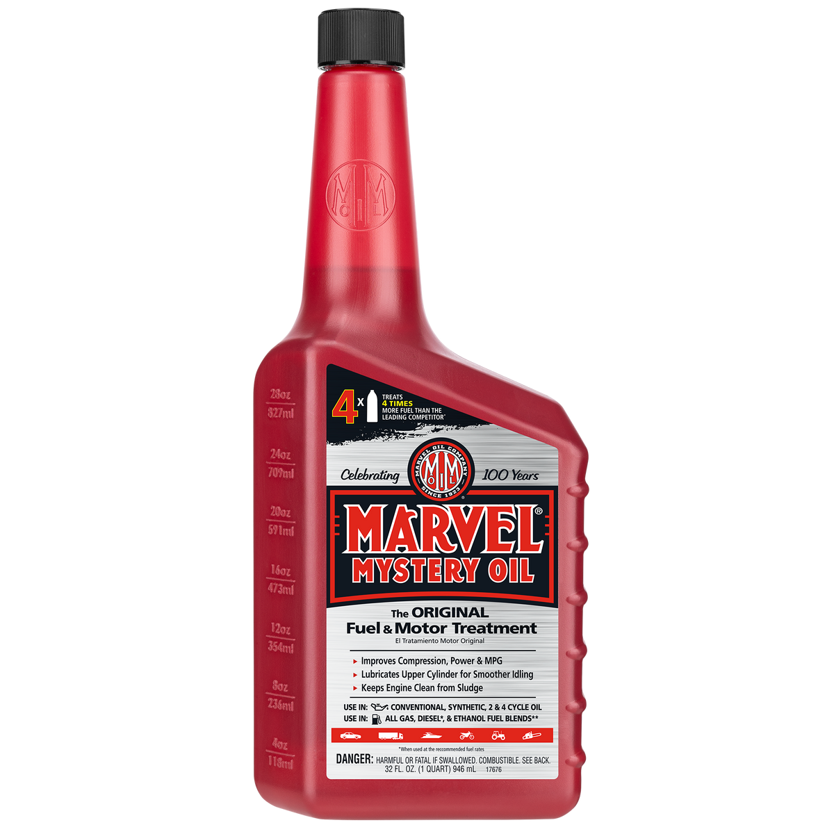 Marvel Mystery Oil, additif pour huile moteur et traitement de carburant, bouteille de 946 mL (32 oz)