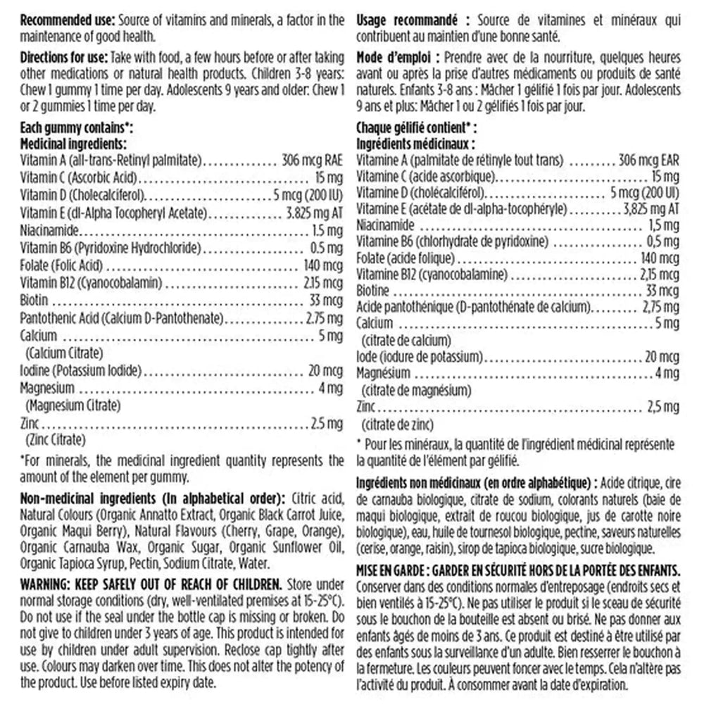 Kirkland Signature Multivitamines Enfants – 250 Gommes