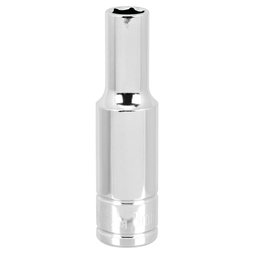 Douille métrique longue 6 pans Performance Tool W38408, 8 mm, entraînement 3/8 po