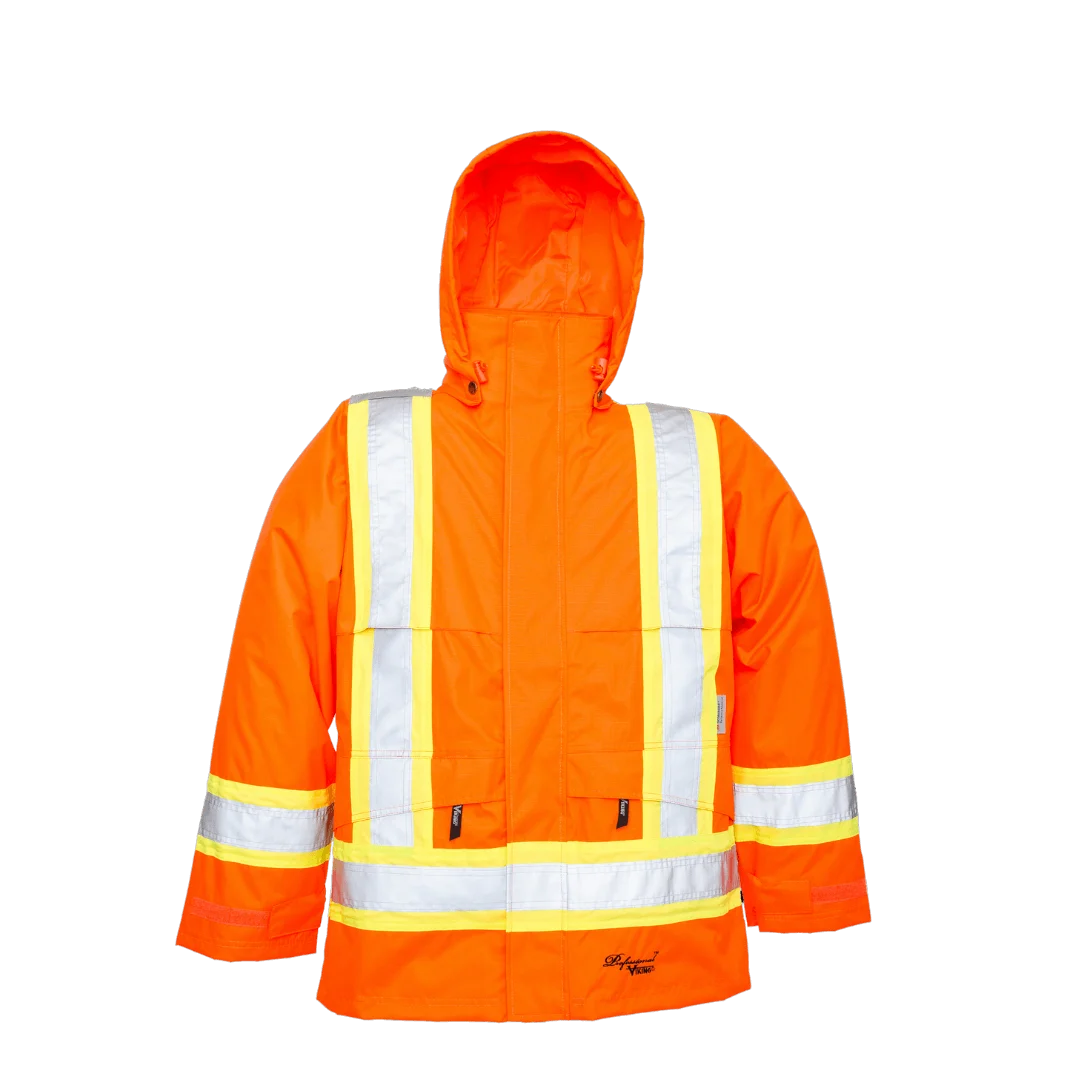 Veste de pluie doublée Viking 6330JO, orange, 300 deniers