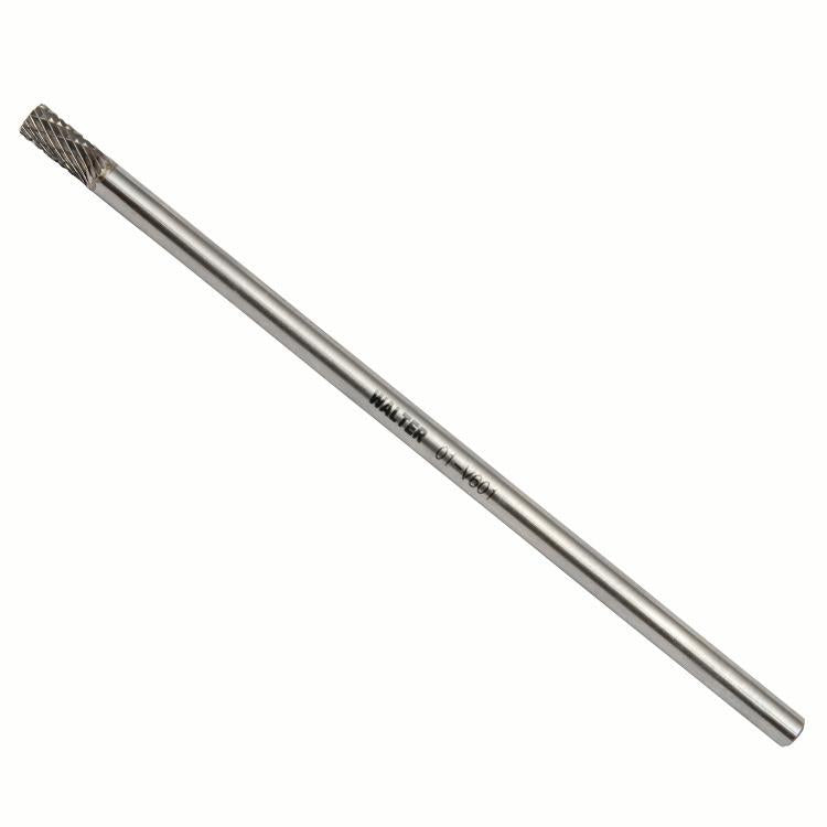 Fraise rotative en carbure Walter 01V601 SA-1L6, cylindrique, taille double, queue 1/4 po, longueur de queue 6 po