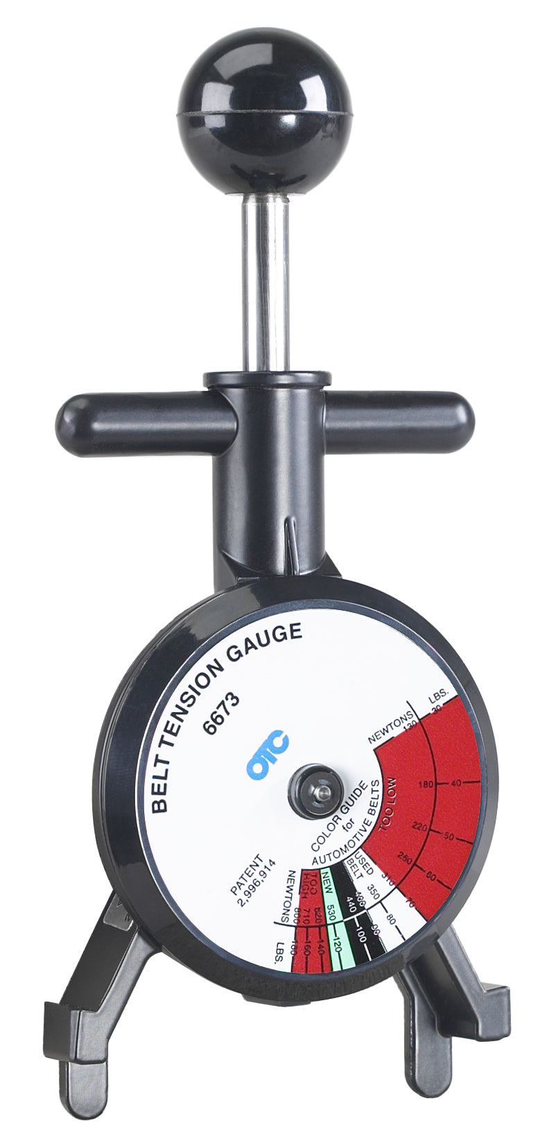 Jauge universelle de tension de courroie OTC 6673, échelle de 30 à 180 lb
