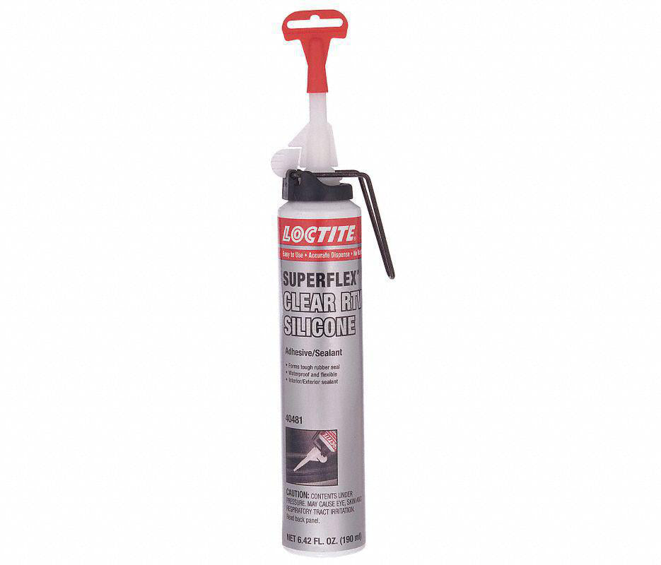 Scellant adhésif silicone RTV transparent Loctite Superflex (SI 595), aérosol de 190 mL