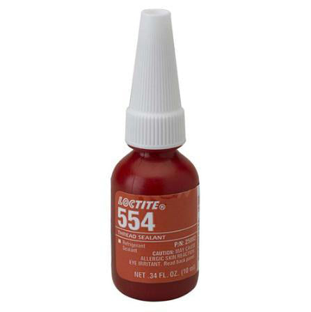 Scellant pour filets Loctite 554 pour réfrigération, rouge, 10 mL