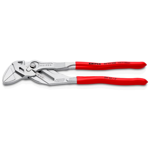 Pince-clé Knipex 86 03 250 SBA, 250 mm (10 po), mâchoires lisses parallèles, capacité jusqu’à 52 mm