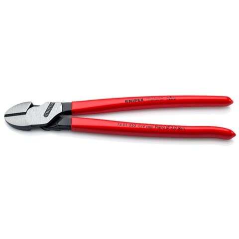Pince coupante de côté à forte démultiplication Knipex 74 01 250, 250 mm