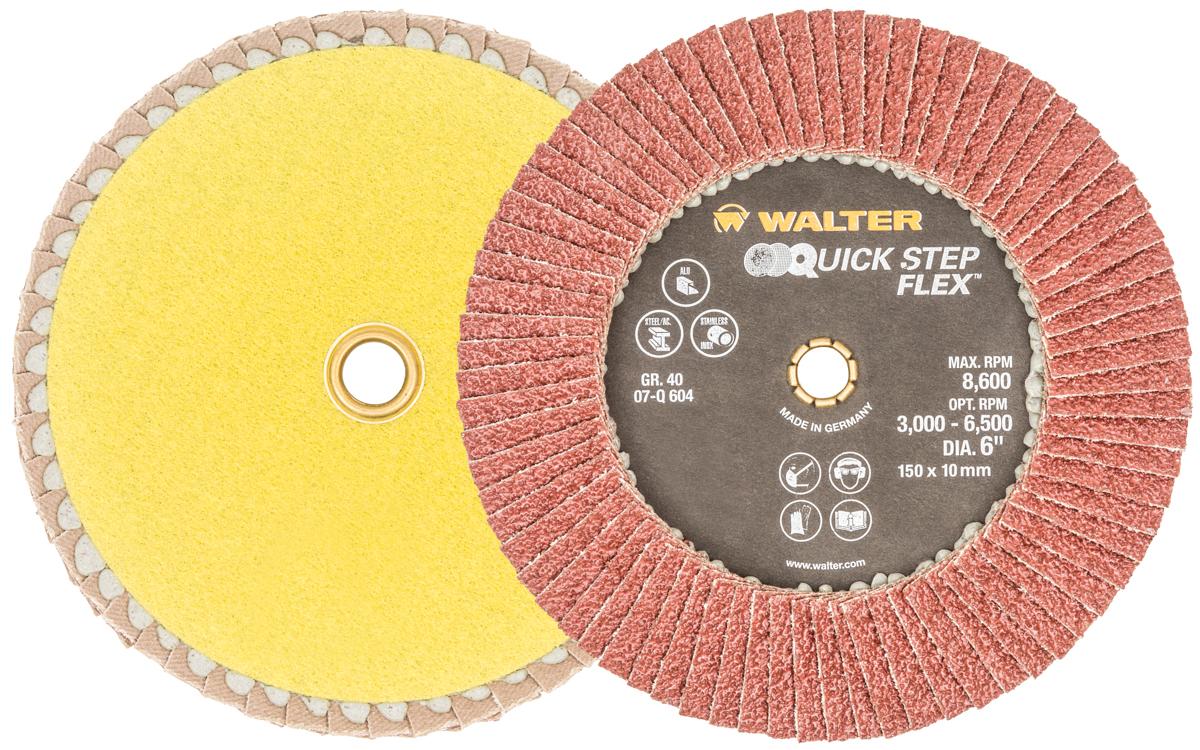 Disque à lamelles Walter 07-Q604, 6 po, grain 40 (gros), zircone-alumine
