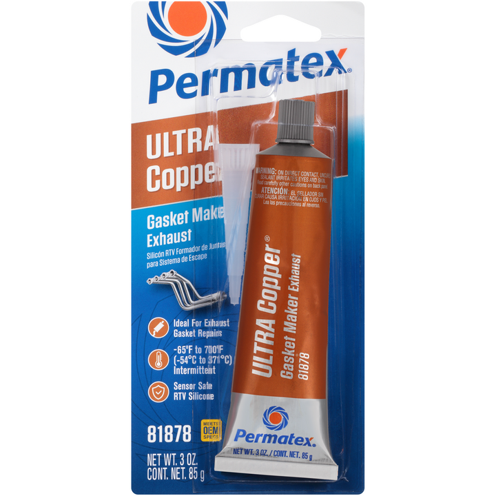 Joint silicone RTV haute température Permatex Ultra Copper, tube de 80 mL