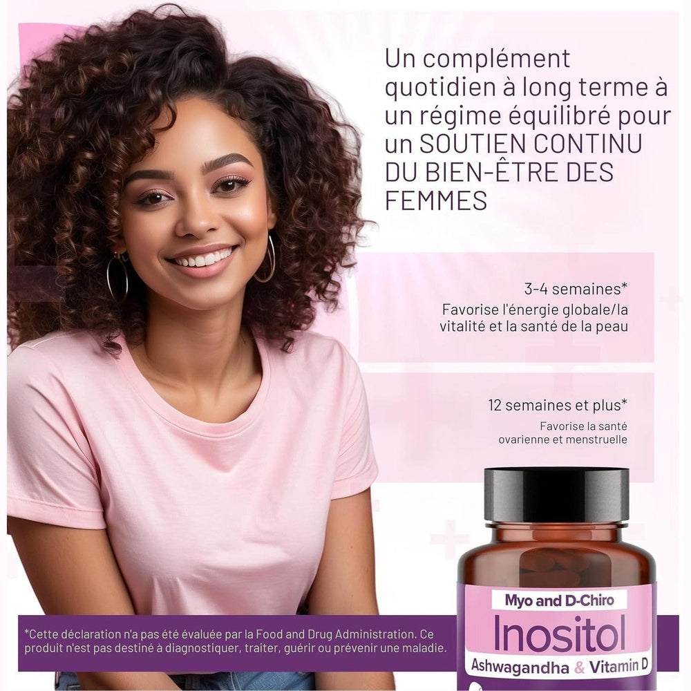 Intimate Rose Myo-Inositol PCOS – Myo & D-Chiro 40:1 + Vitamin D3 + Ashwagandha – 120 Capsules