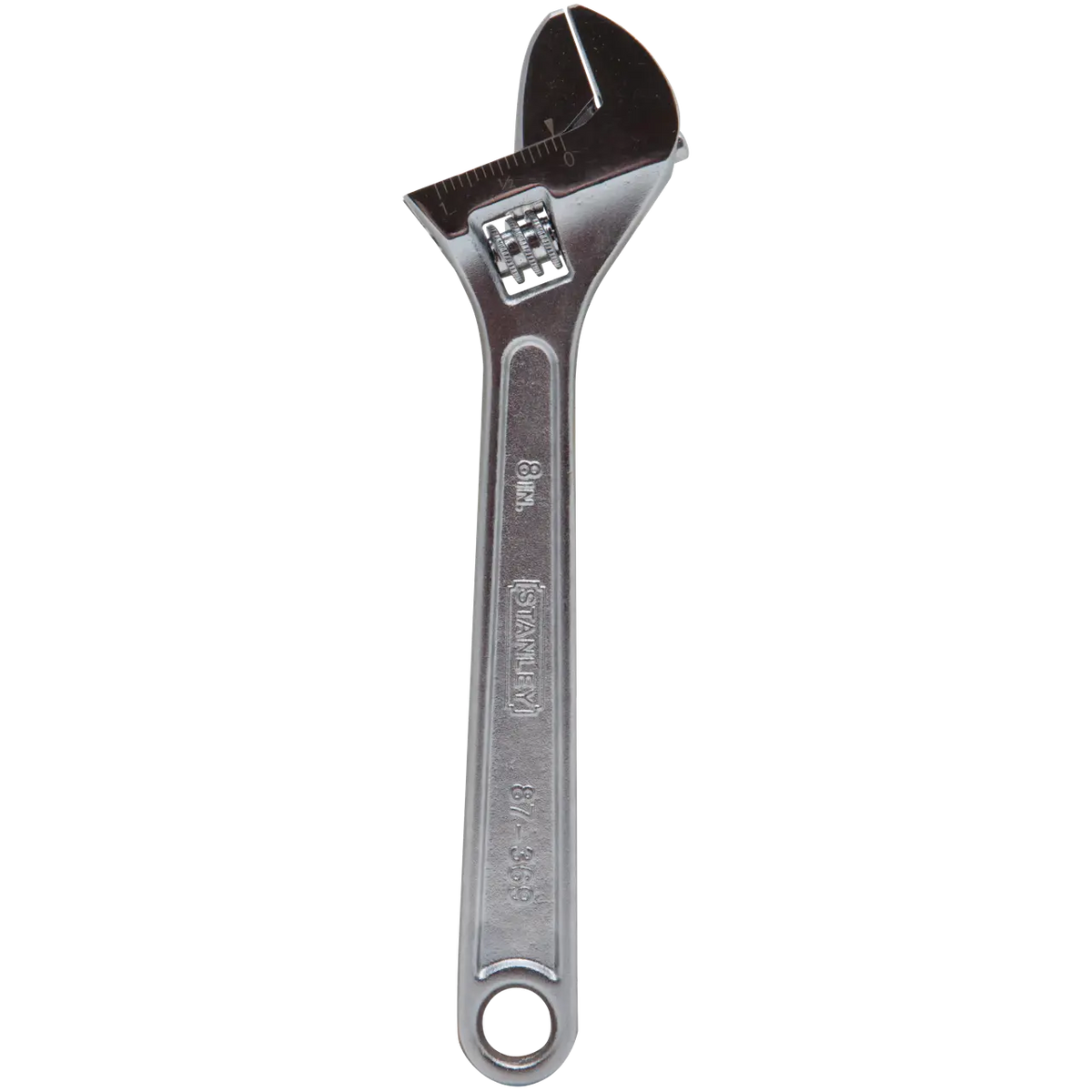 Clé à molette chromée de 8 po Stanley 87-369, échelle de mâchoire SAE et métrique