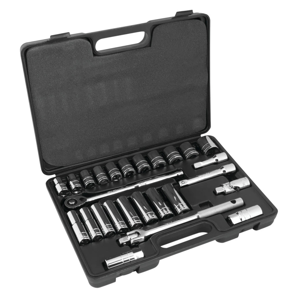 Jeu de douilles métriques Performance Tool W32904, 26 pièces, carré 1/2 po