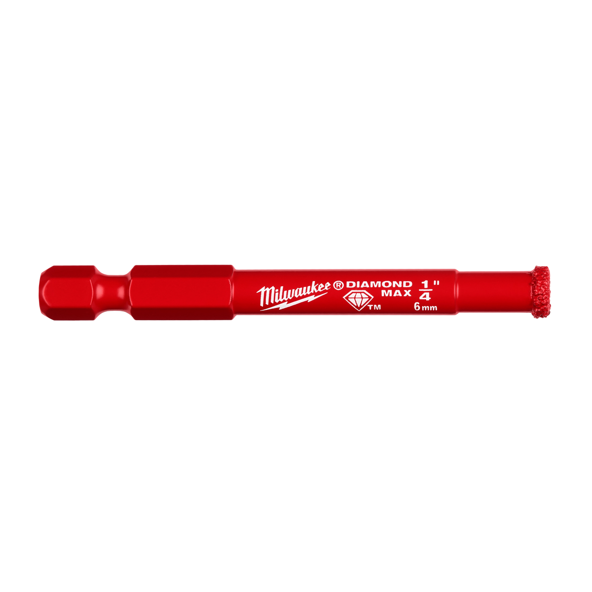 Scie cloche diamantée à tige Milwaukee 49-56-0505, 1/4 po