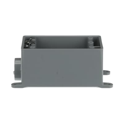 Boîte d’appareillage PVC Carlon FSEB-075, 1 poste, entrée 3/4 po, 18 po³, grise