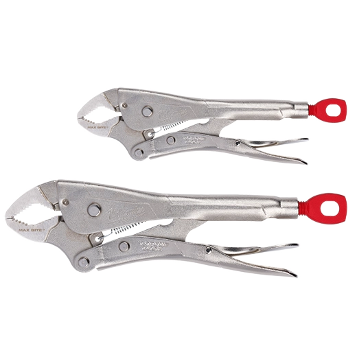 Jeu de 2 pinces-étaux à mâchoires courbes Milwaukee 48-22-3702, 7 po et 10 po
