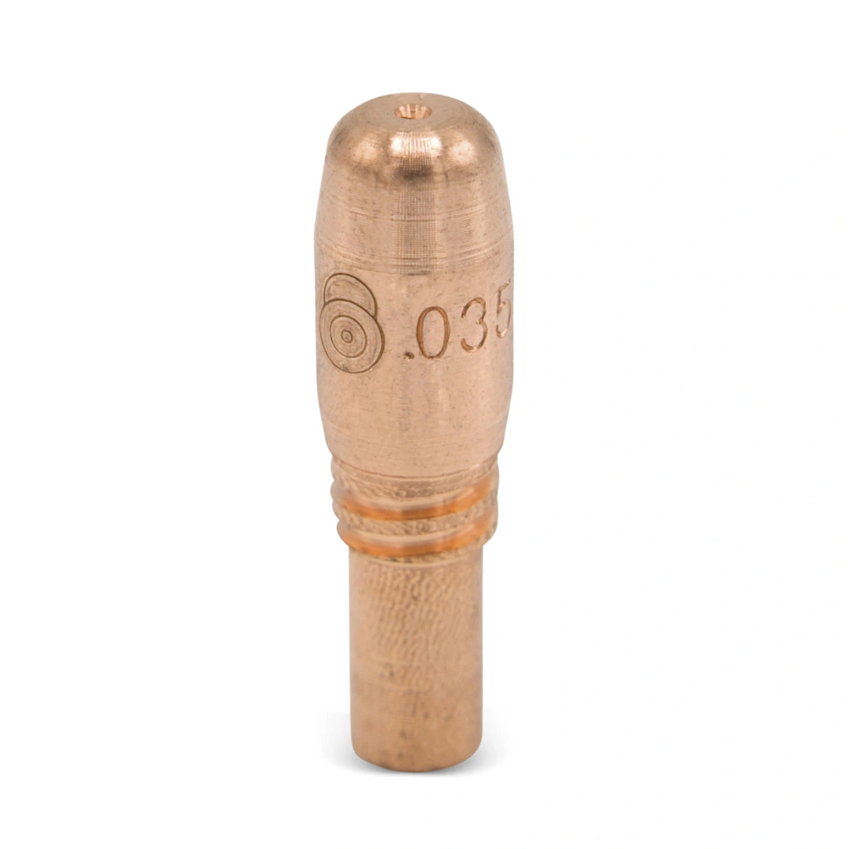 Embout de contact en cuivre Bernard T-A035CH / T-A045CH, 1,25 po, pour fil de 0,035 po ou 0,045 po, 1 pièce